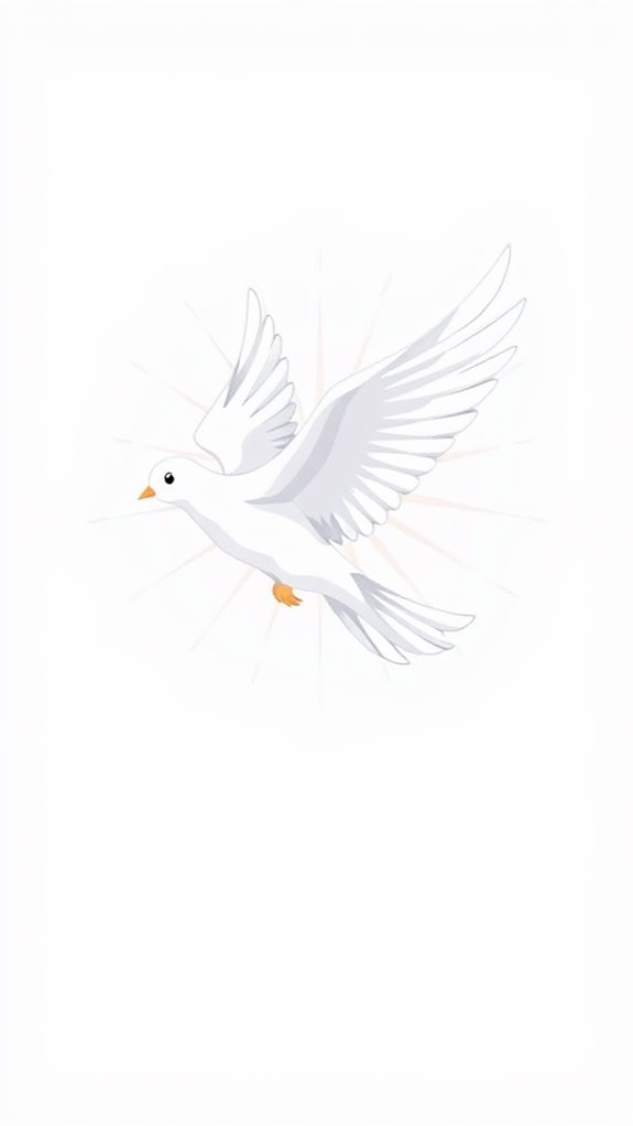 resurrection themed dove illustration