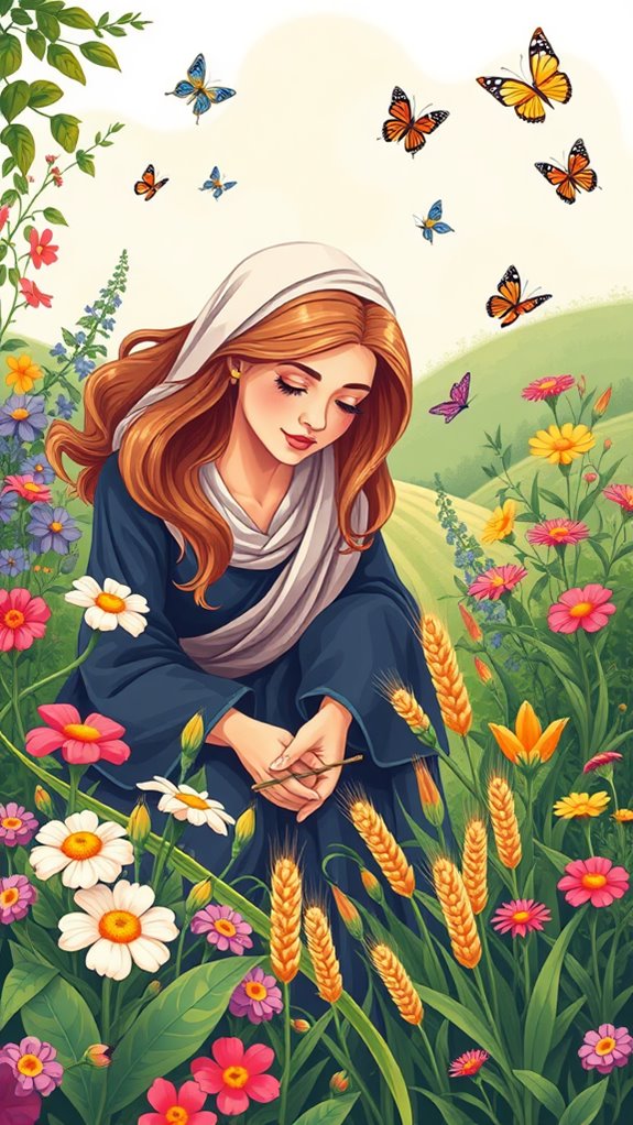 ruth enjoying garden scenery