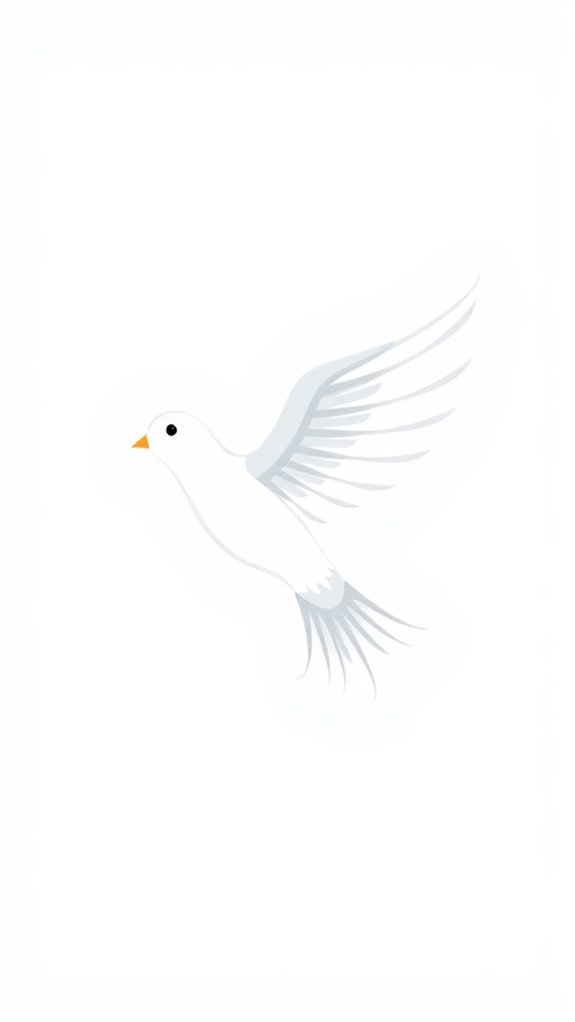 serene dove illustration design