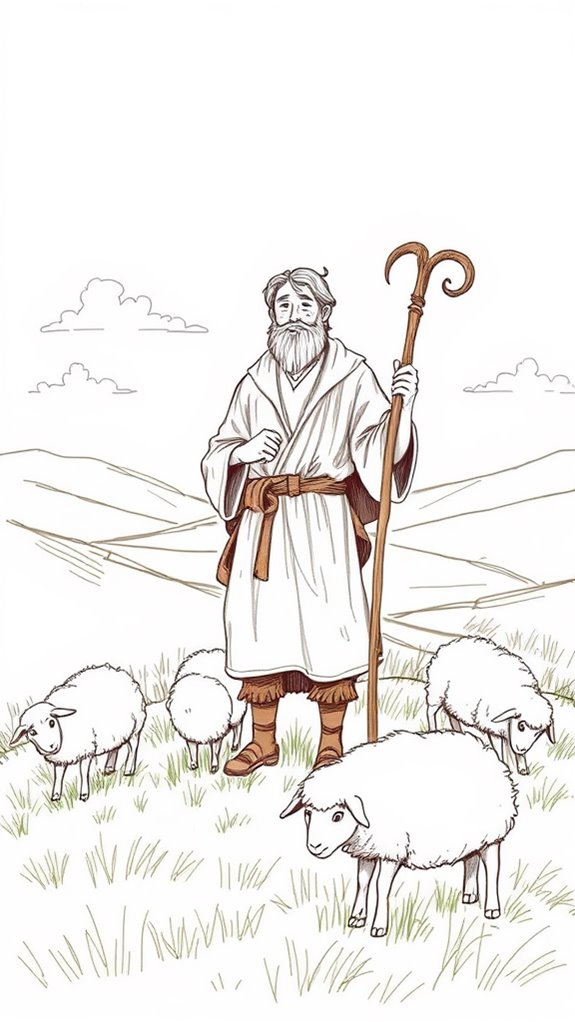 shepherd guiding his sheep