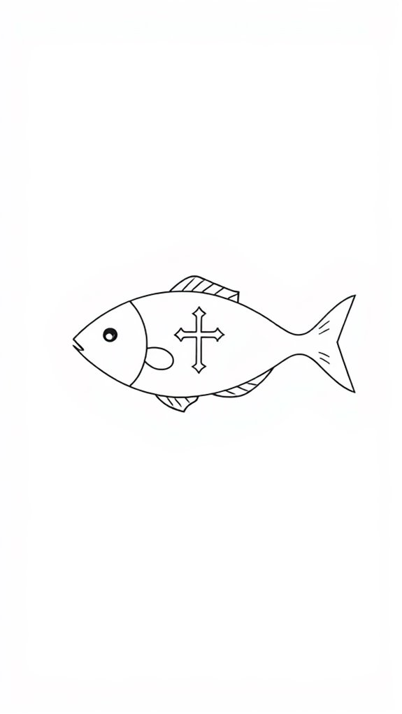 simple line art fish