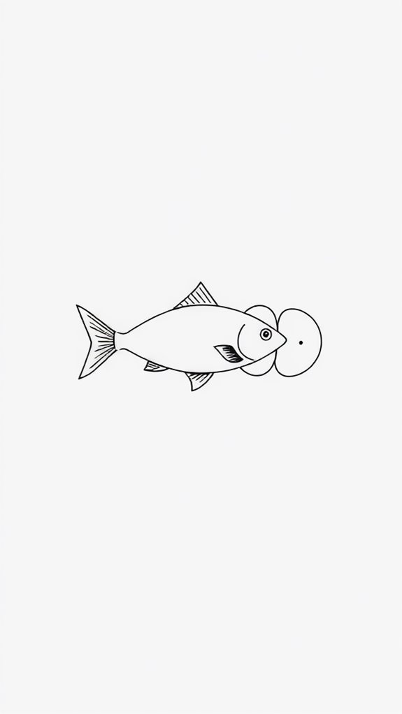 simple line art fish