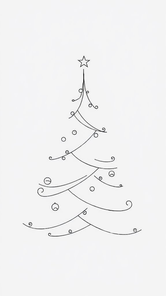 simple line art tree