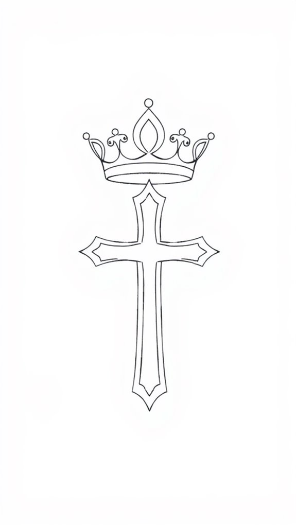 simple line cross art