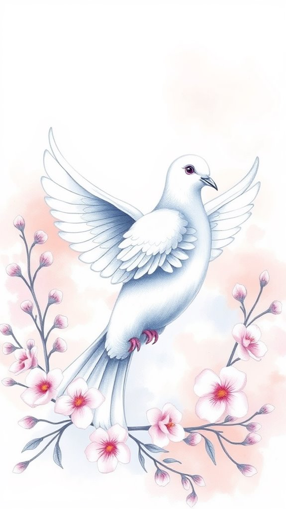 soft hued dove illustration