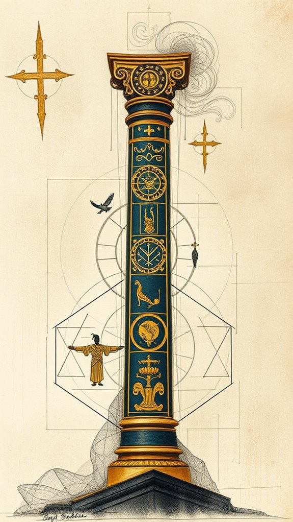 solomon s temple abstract drawing
