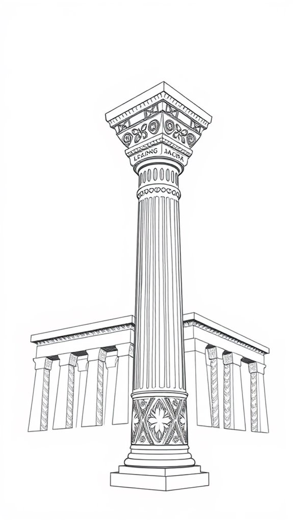 solomon s temple pillar illustration