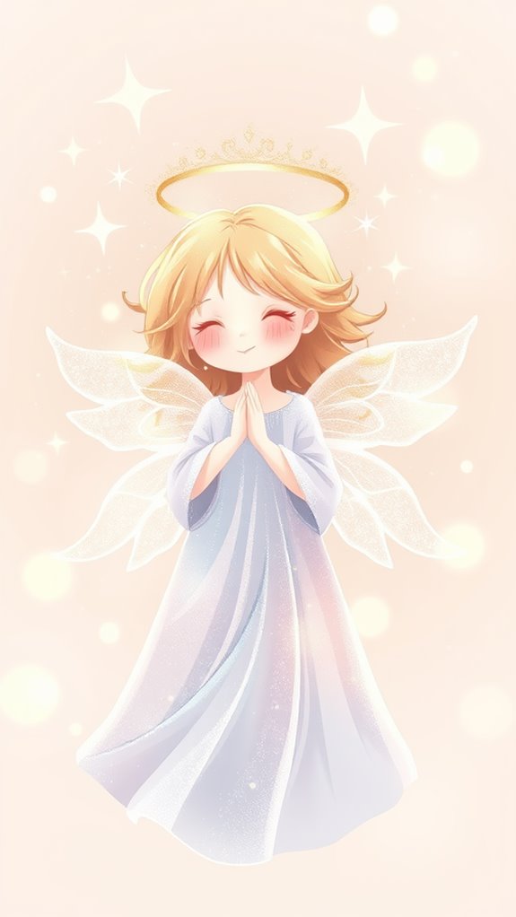 sparkling angel illustration design