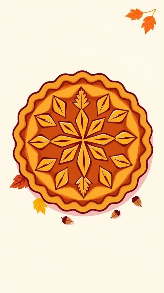 thanksgiving themed pie illustrations