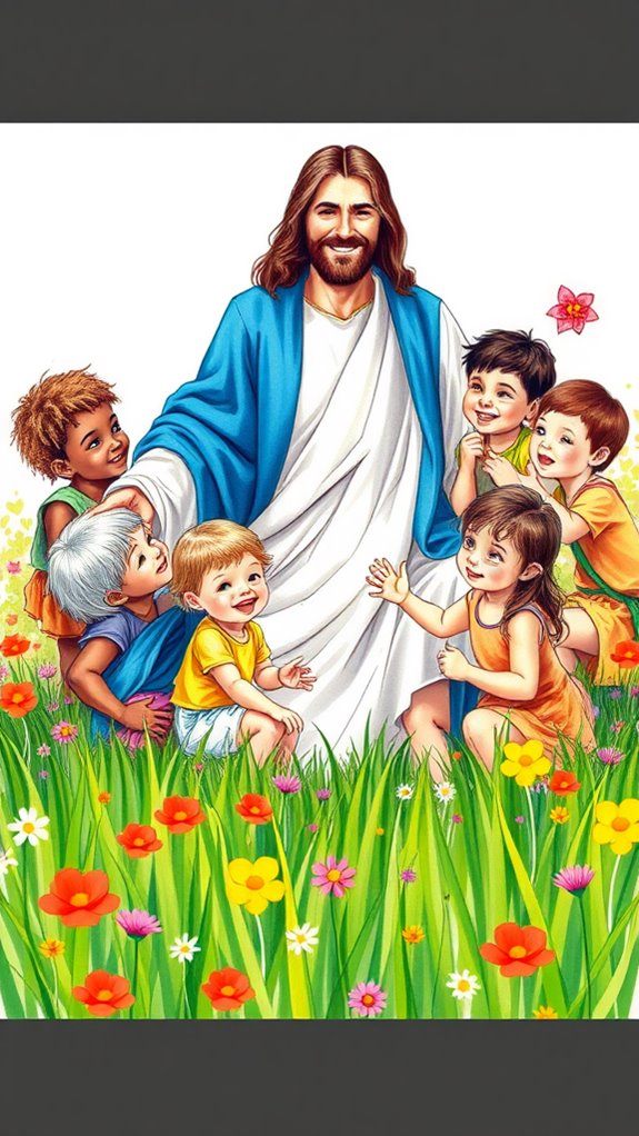 vibrant jesus with children