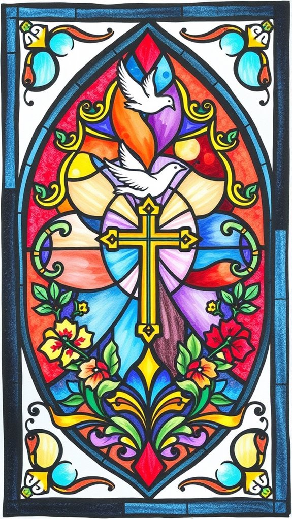 vibrant stained glass design