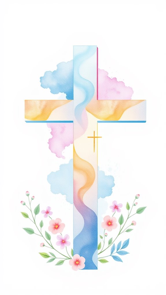 watercolor cross illustration collection