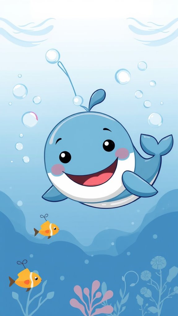 whale illustration graphic design