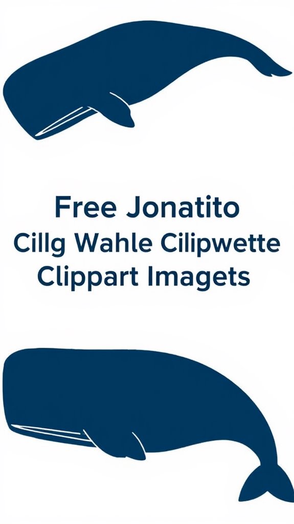 whale silhouette clipart design