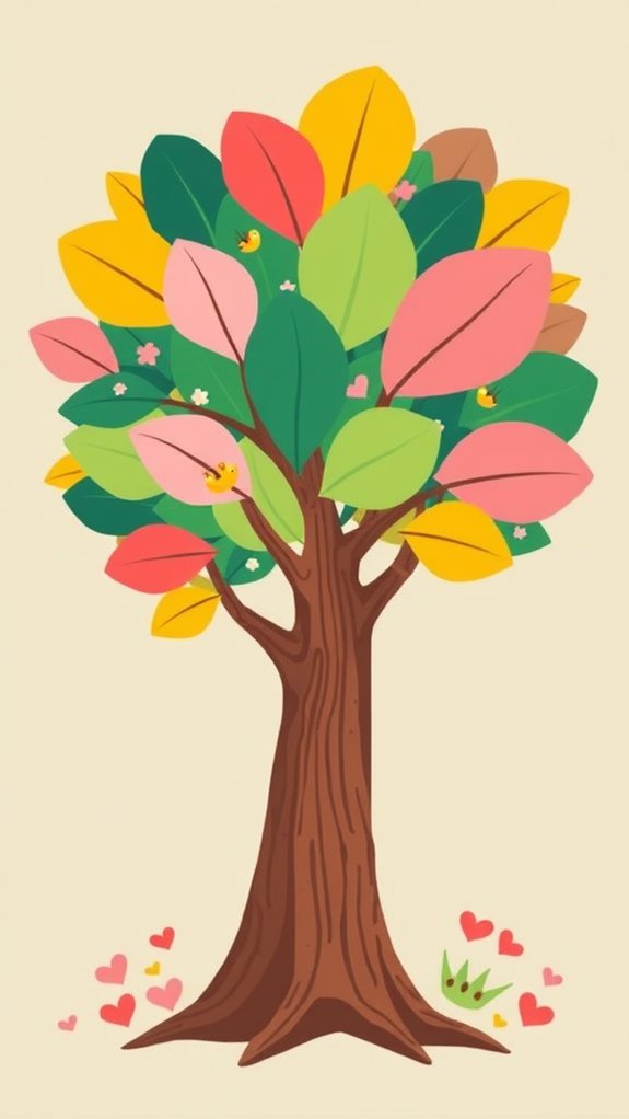 whimsical tree clipart design