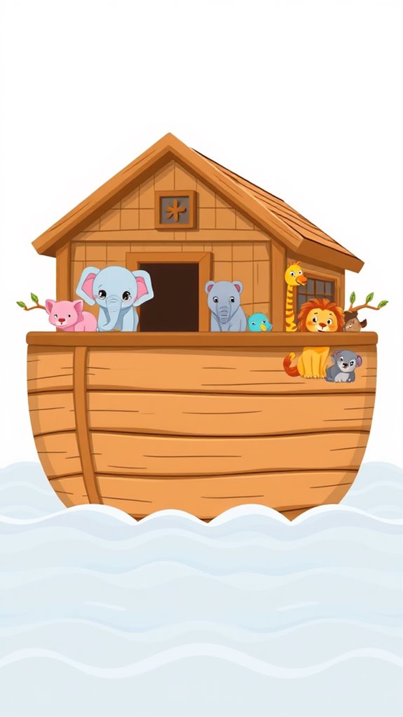 wooden ark illustration design