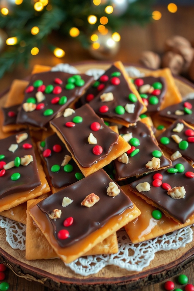 chocolate topped holiday treat