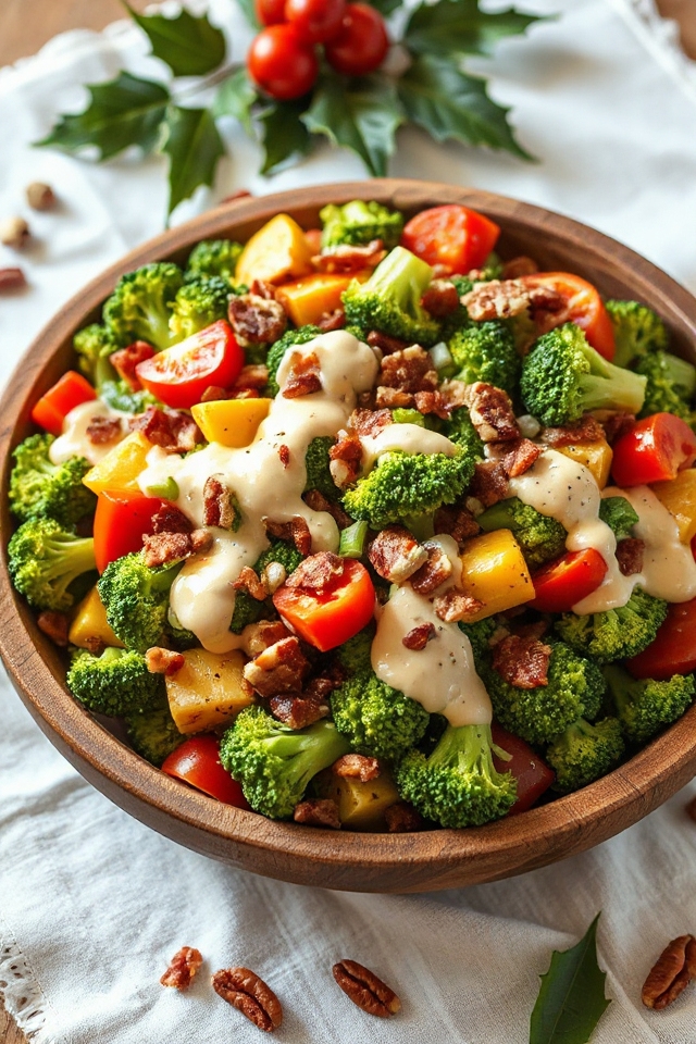 festive bacon broccoli salad