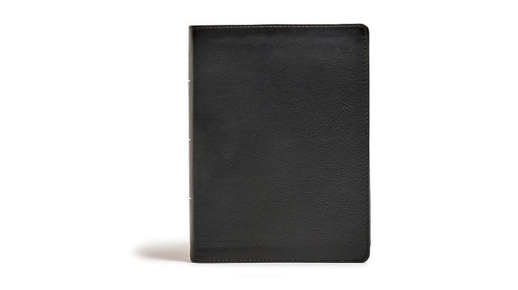 black genuine leather bible